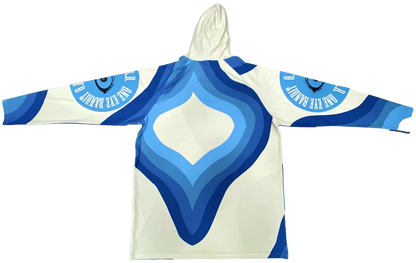 OEB: Blue Wave - Long Sleeve Hooded Rash Guard